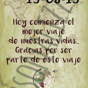 Travel Cartel impreso en cartón 4mm de 160x60 cm