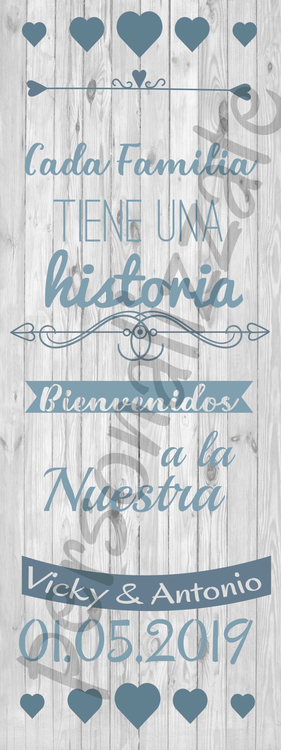 Xbanner woodwhite personalizado 1,60mx60cm