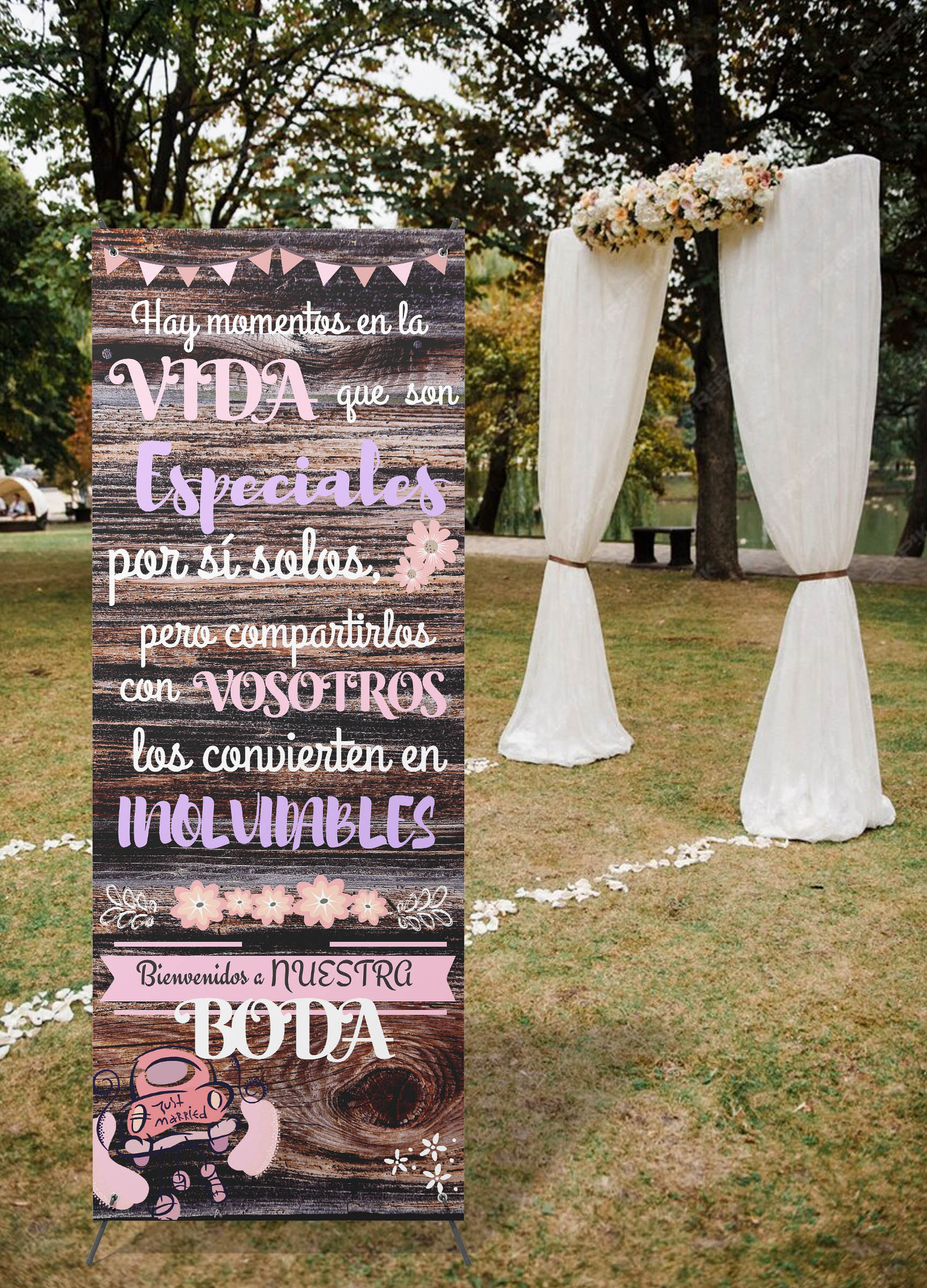 Xbanner Pinkwood 1.60mx60cm