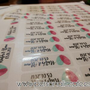 Etiquetas adhesivas pegatinas personalizadas 3x5 cm