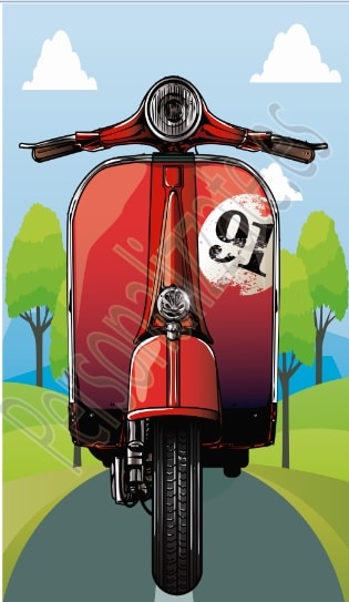 Photocall Vespa colores