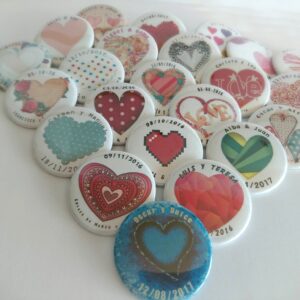 Chapas colección Corazones 50mm