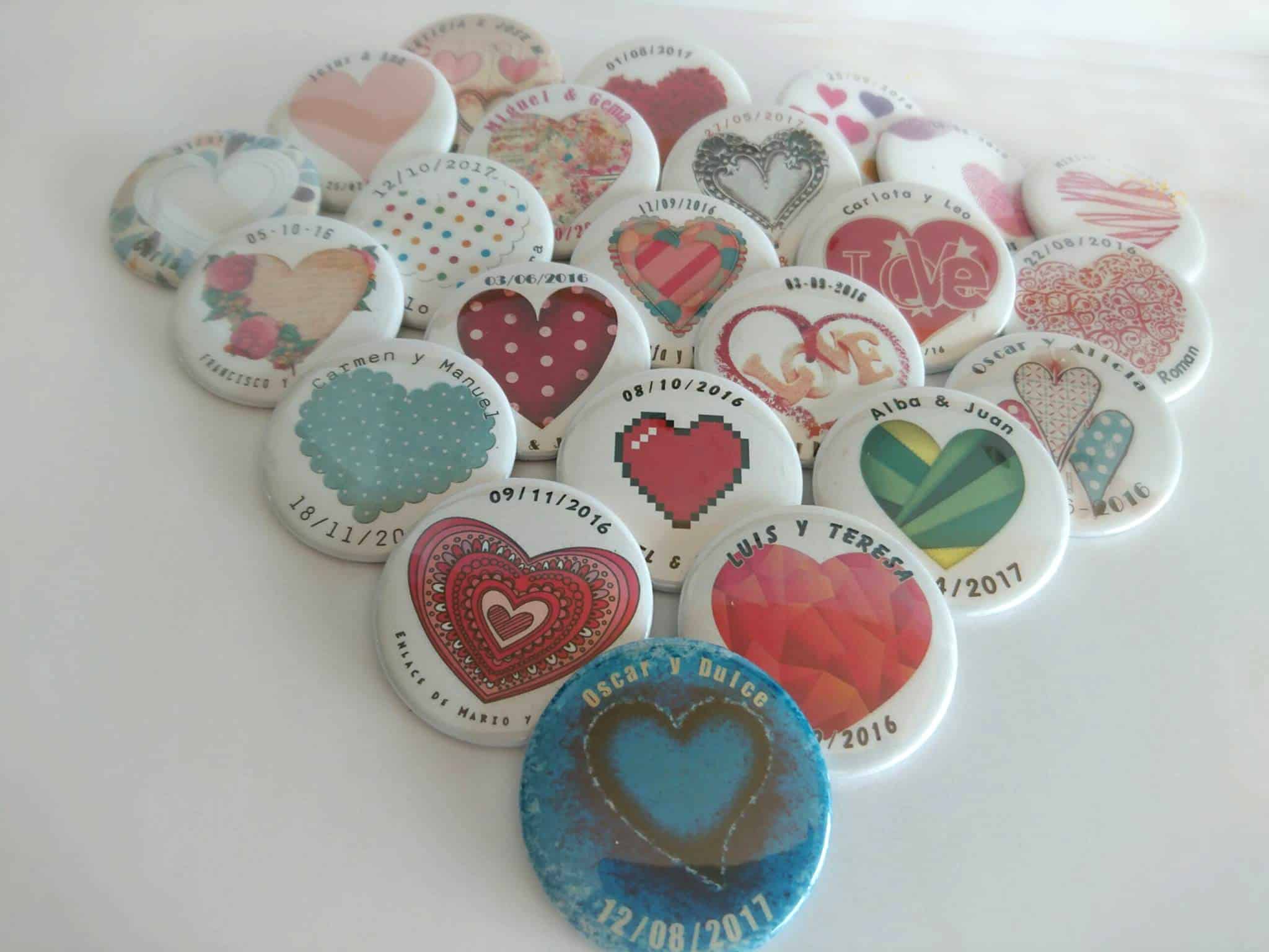 Chapas colección Corazones 50mm