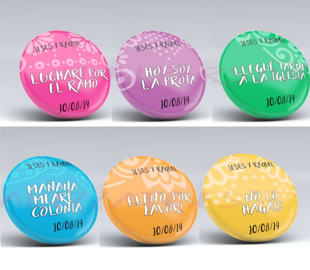 chapas para bodas coleccion namasté