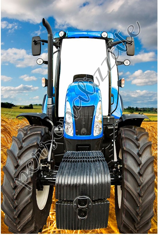 Photocall de Tractor azul