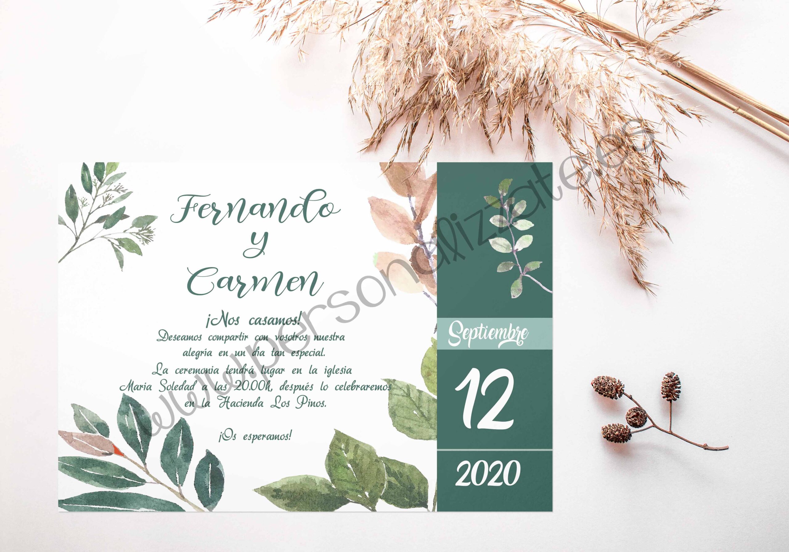 Invitación de Boda Zia