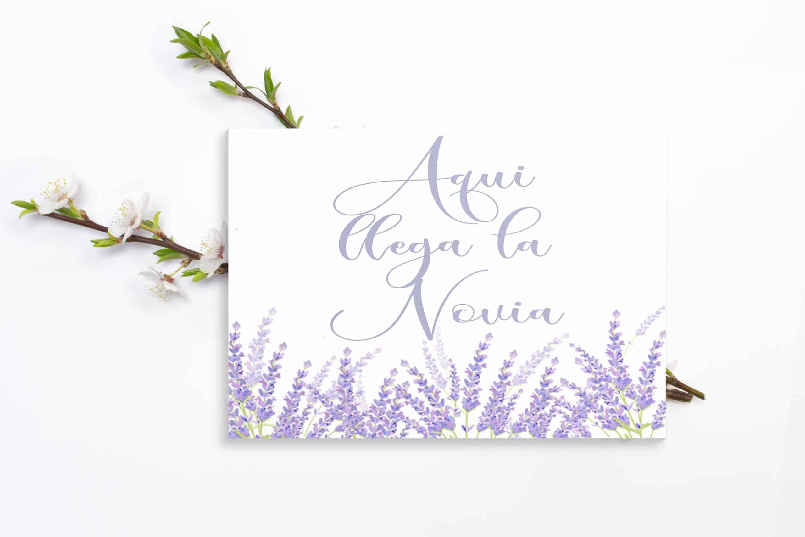 Cartel indicativo Lavanda