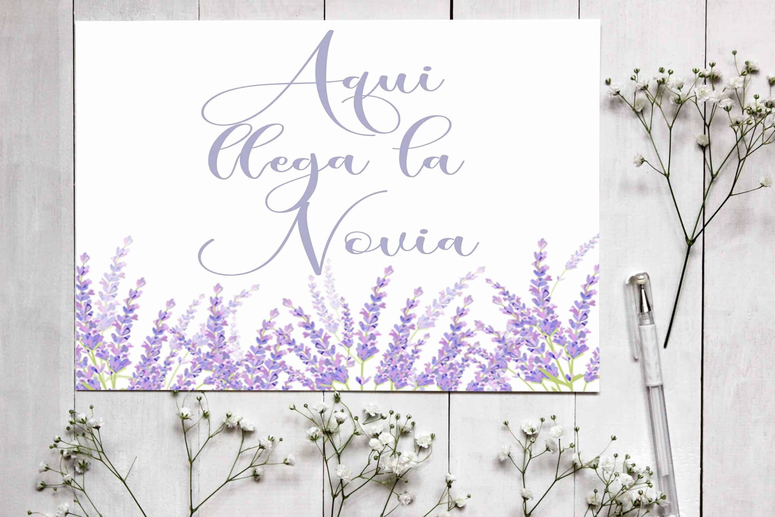 Cartel indicativo Lavanda
