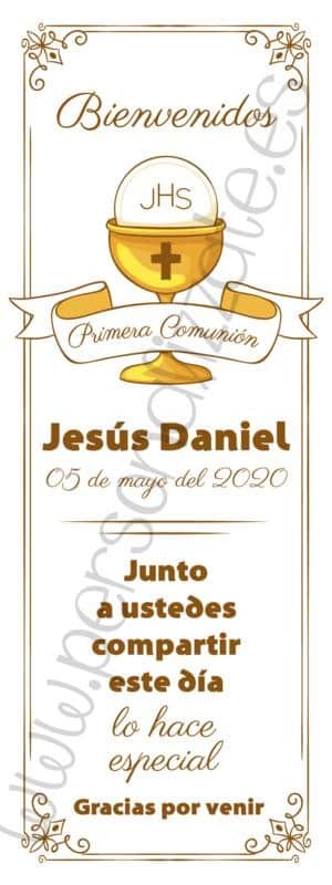 Xbanner Comunión Chalice personalizado 1,60mx60cm
