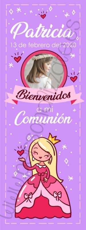 Xbanner Comunión Viola personalizado 1,60mx60cm