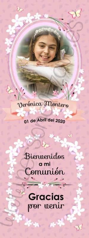 Xbanner Comunión Gardenia personalizado 1,60mx60cm