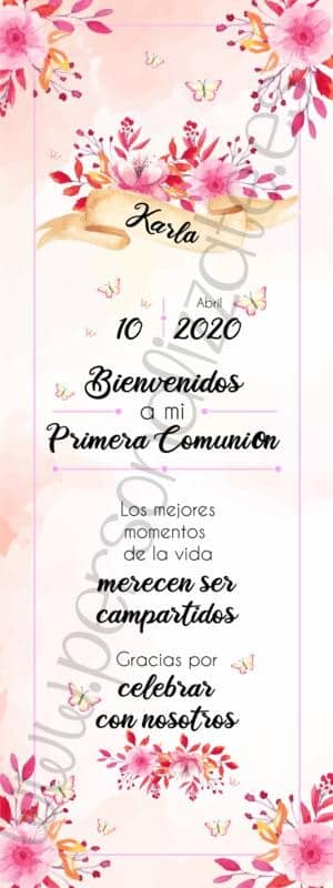 Xbanner Comunión Orains personalizado 1,60mx60cm