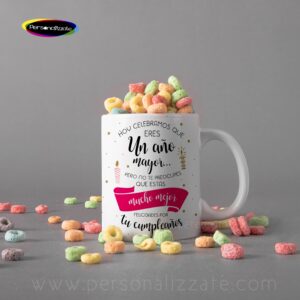 Taza personalizada Un año mayor