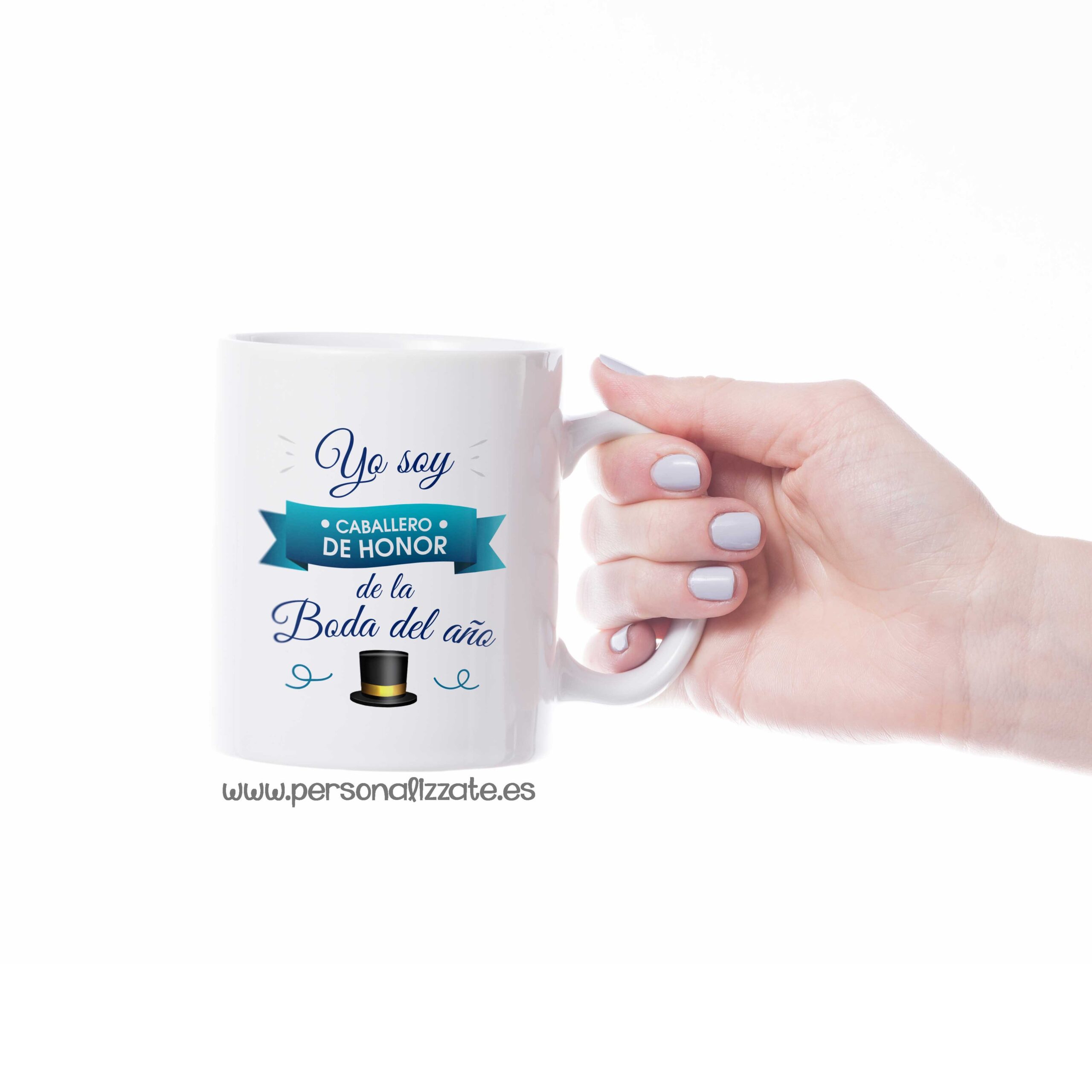 Taza personalizada Caballero de Honor Azul