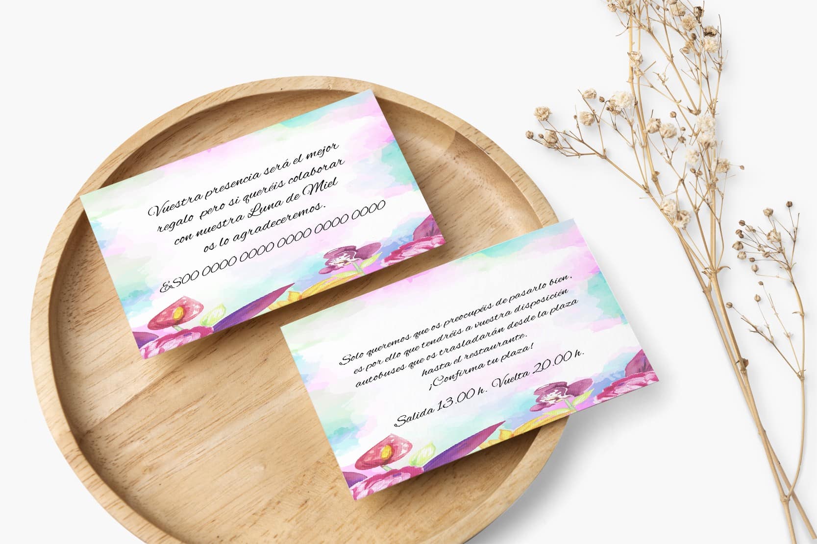 Tarjetas personalizadas Donia