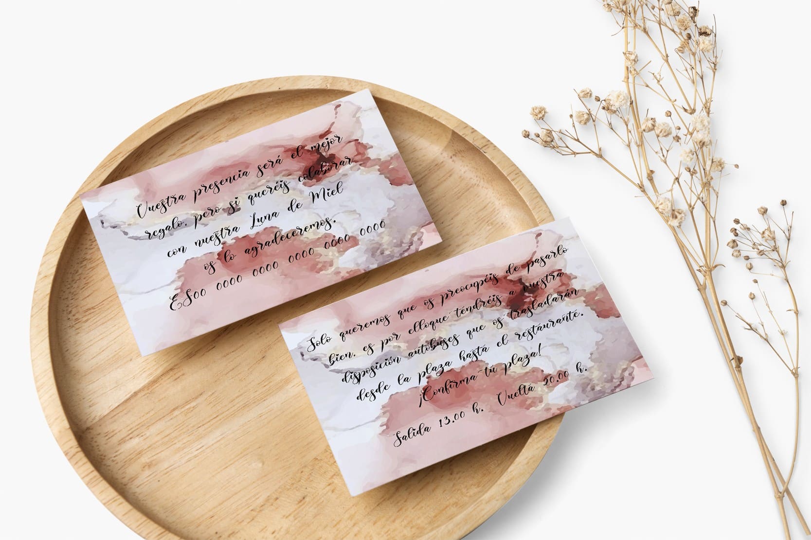 Tarjetas personalizadas Massimo