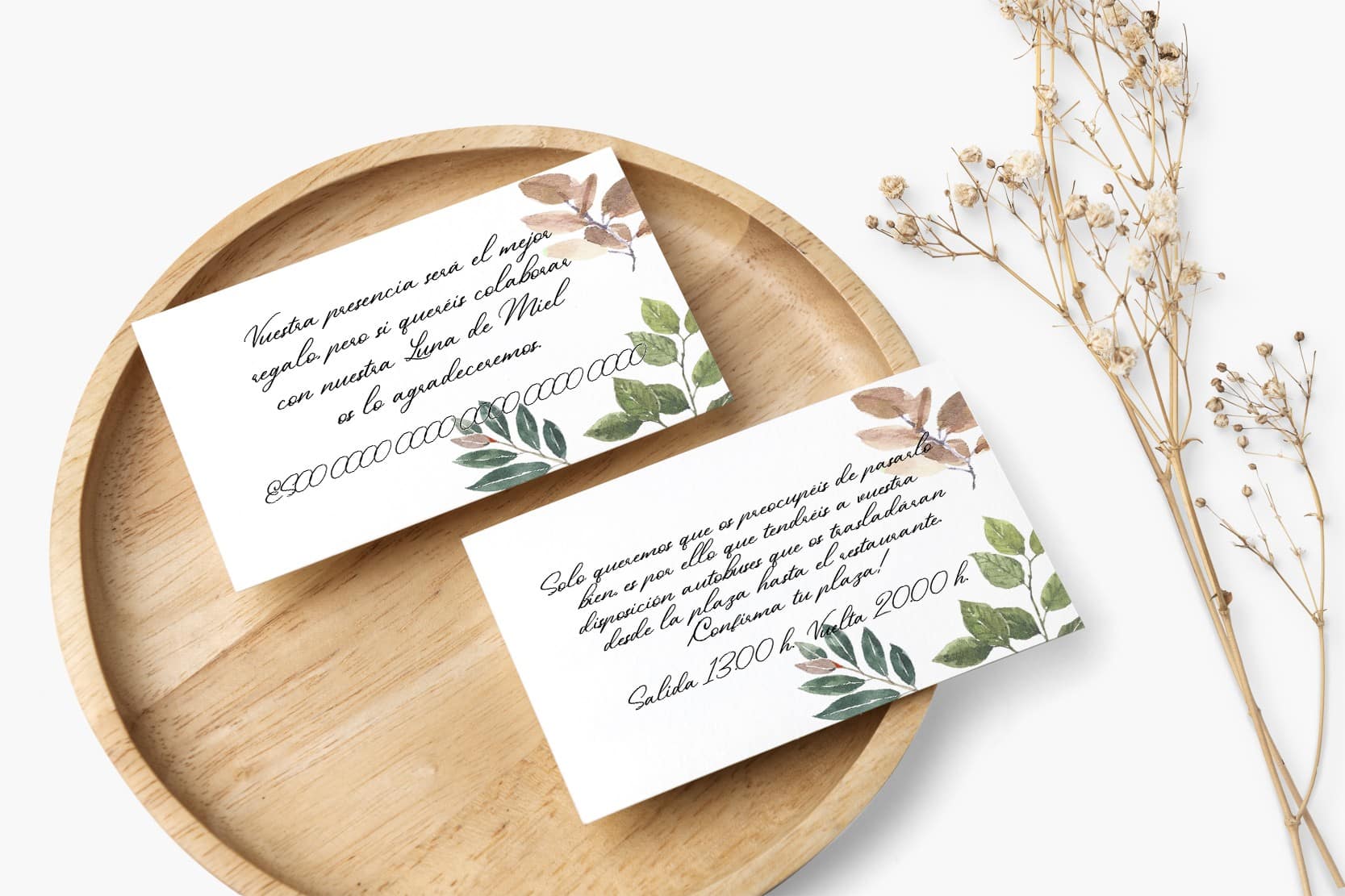 Tarjetas personalizadas Zia