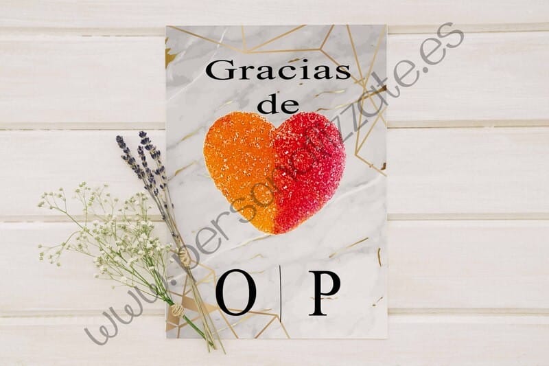 Tarjetas de agradecimiento corazón Madonna