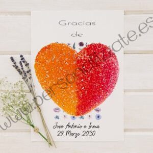 Tarjetas de agradecimiento corazon Amsterdam