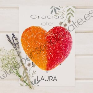 Tarjetas de agradecimiento corazon Boston