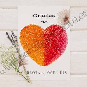 Tarjetas de agradecimiento corazon Chicago