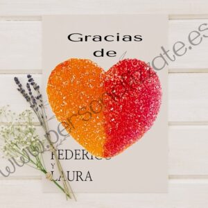 Tarjetas de agradecimiento corazón Praga