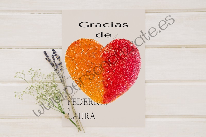 Tarjetas de agradecimiento corazón Praga