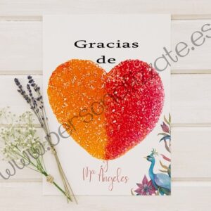 Tarjetas de agradecimiento corazón Tokio