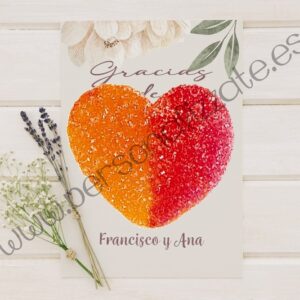 Tarjetas de agradecimiento corazón Toronto