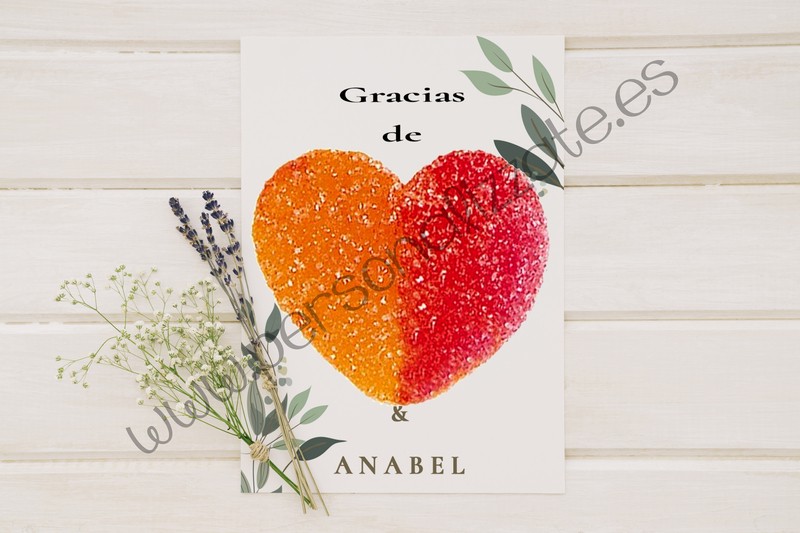 Tarjetas de agradecimiento corazón Tulsa