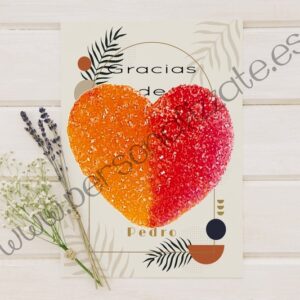 Tarjetas de agradecimiento corazon Viena