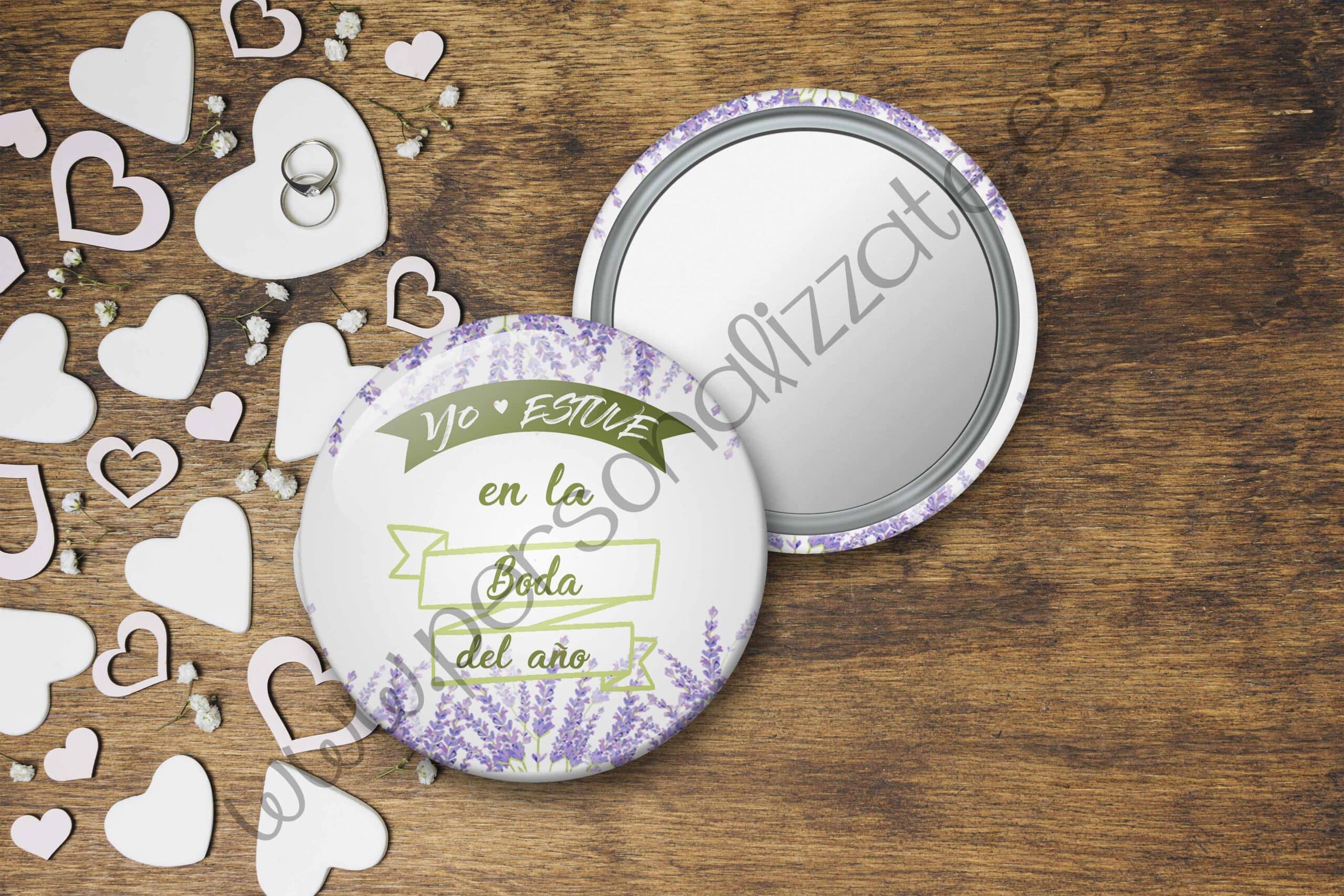 Chapa espejo lavanda 59mm