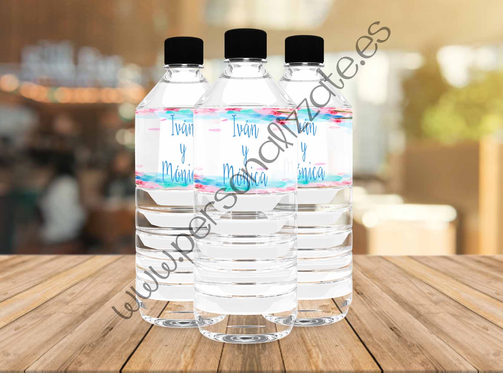 Pegatina para botellas de agua Cerezo