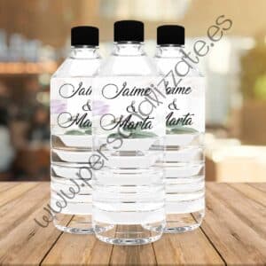 Pegatina para botellas de agua Hortensia