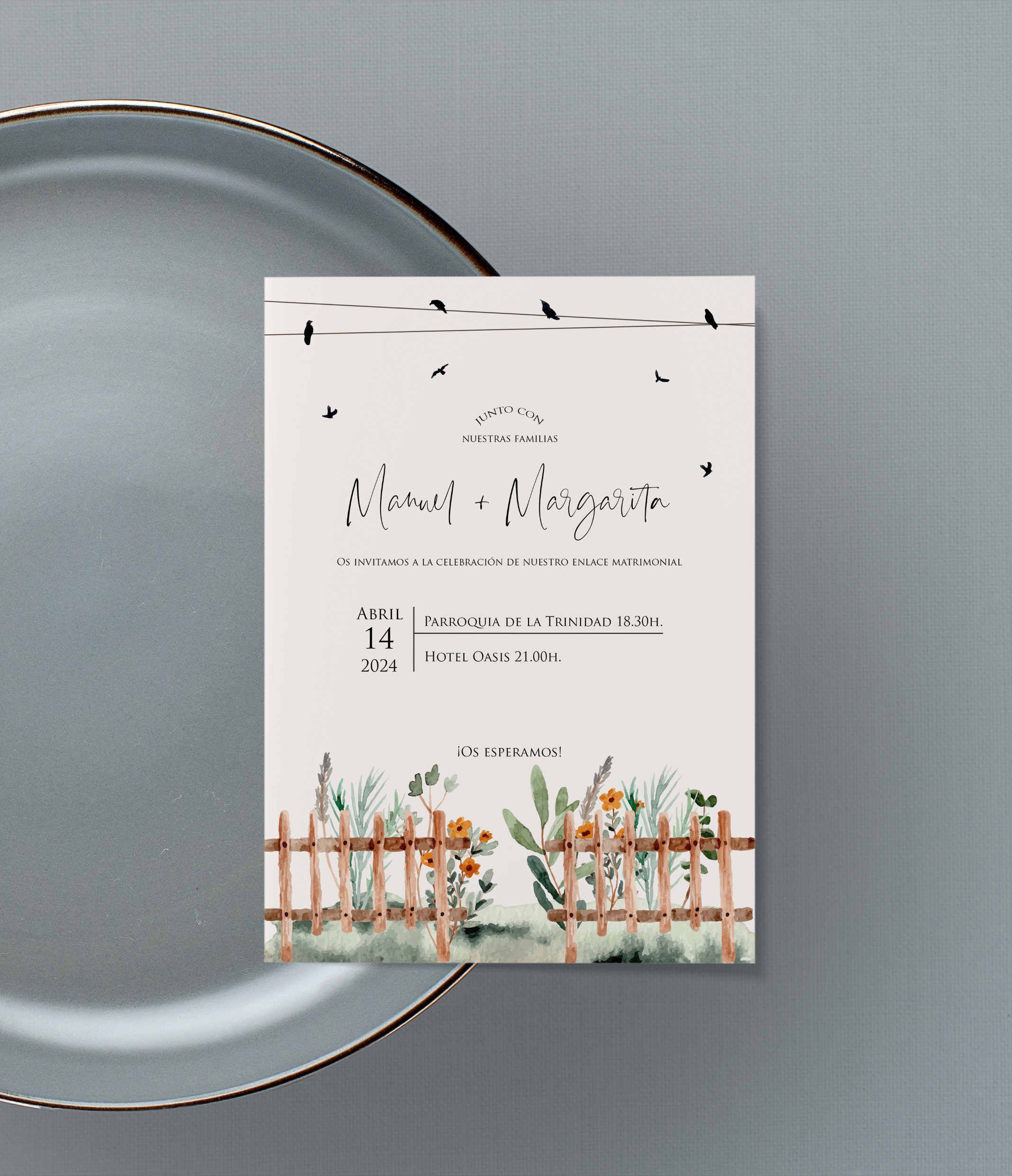 Invitación de Boda Fence