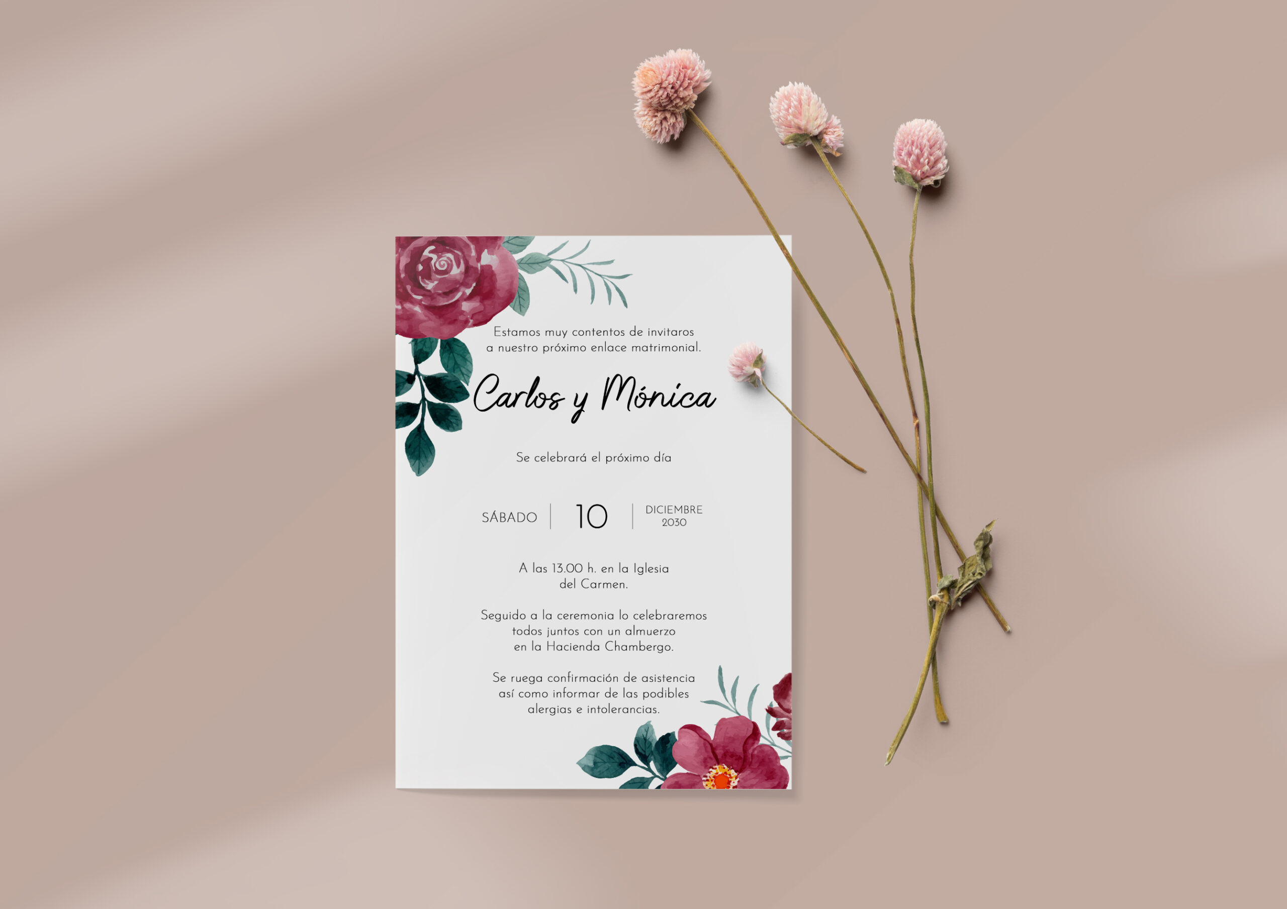 Invitación de Boda Baci