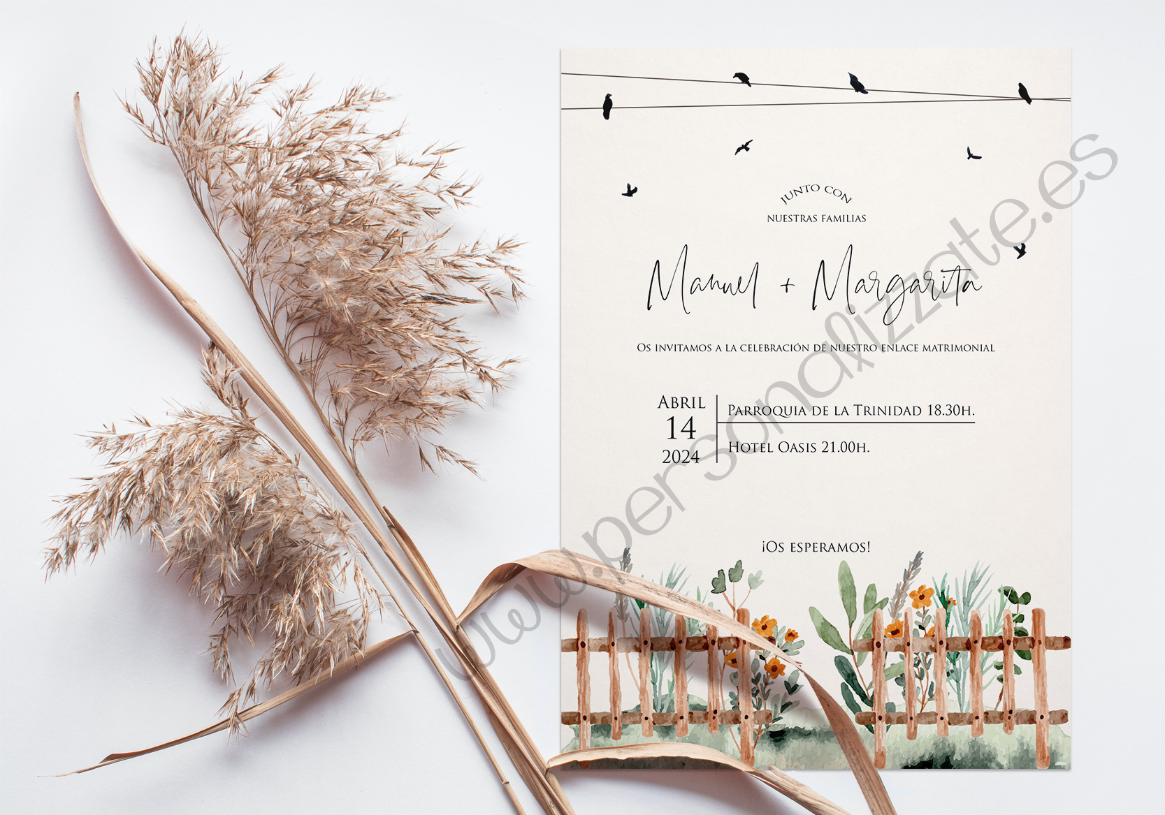 Invitación de Boda Fence