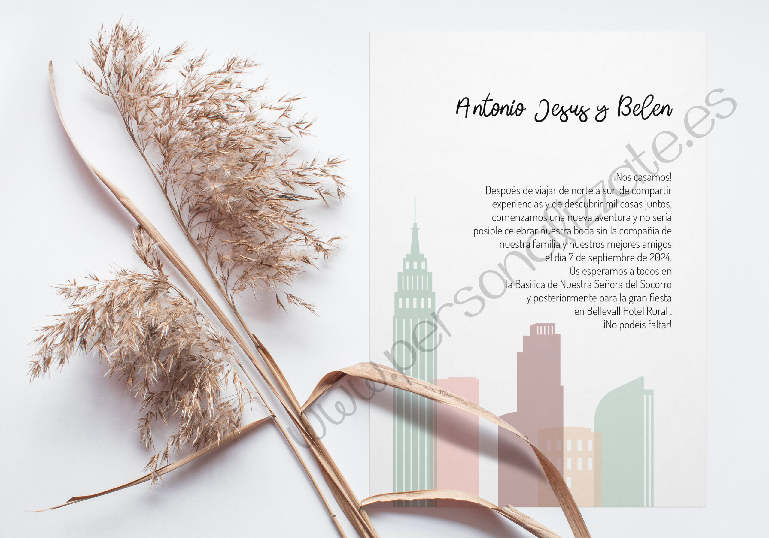 Invitación de Boda World Trip