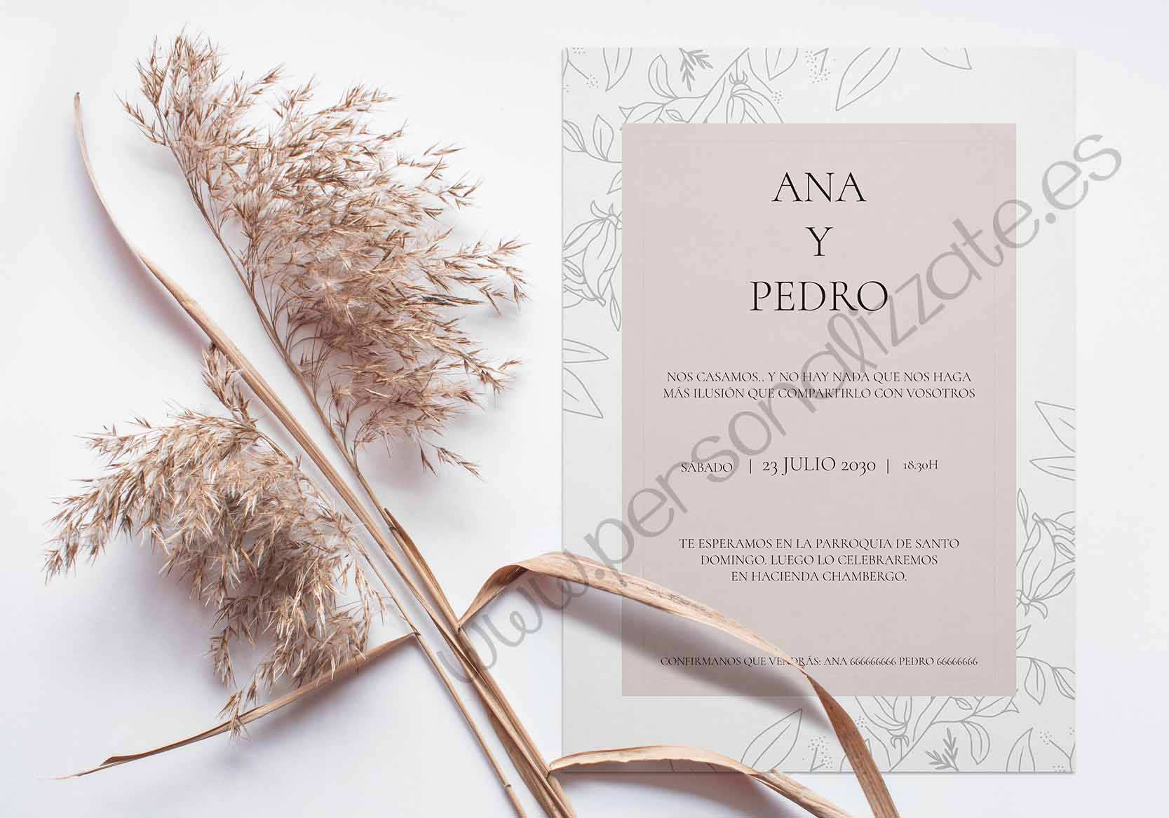 Invitación de Boda Edimburgo