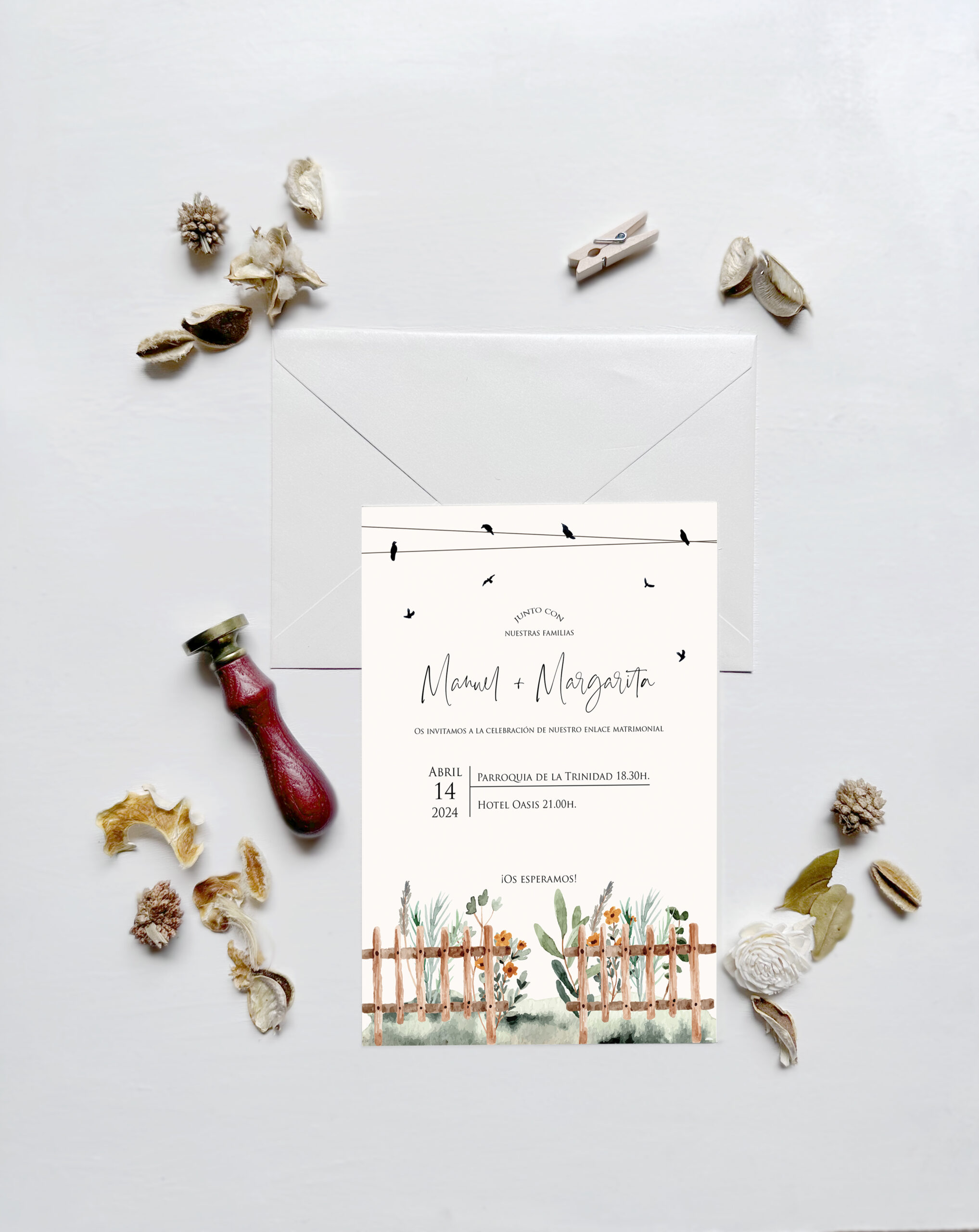 Invitación de Boda Fence