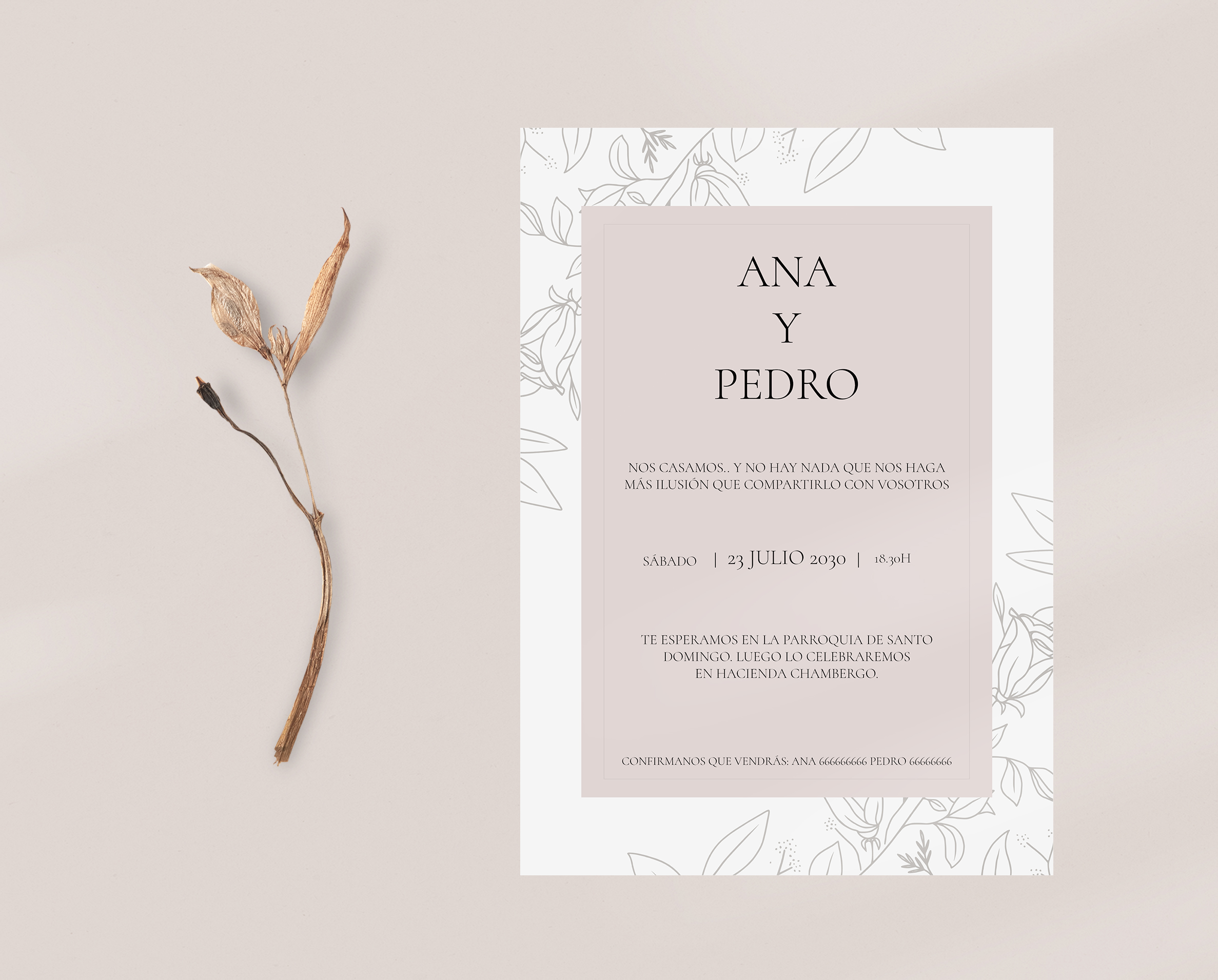 Invitación de Boda Edimburgo