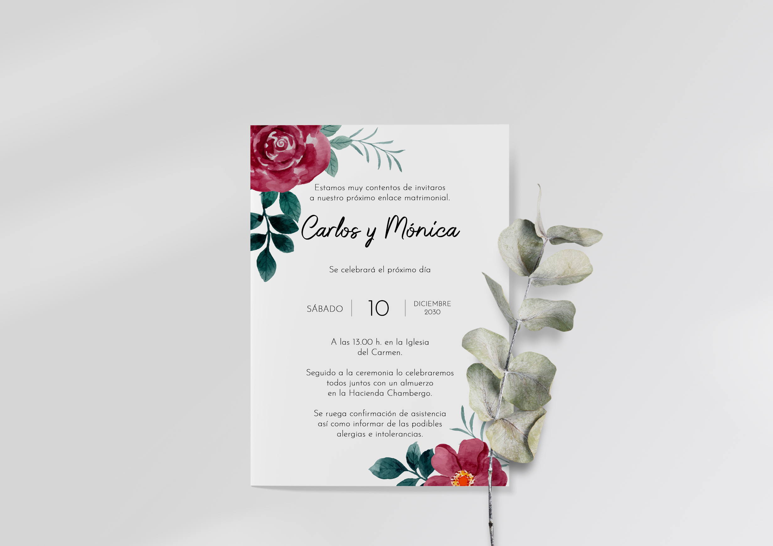Invitación de Boda Baci