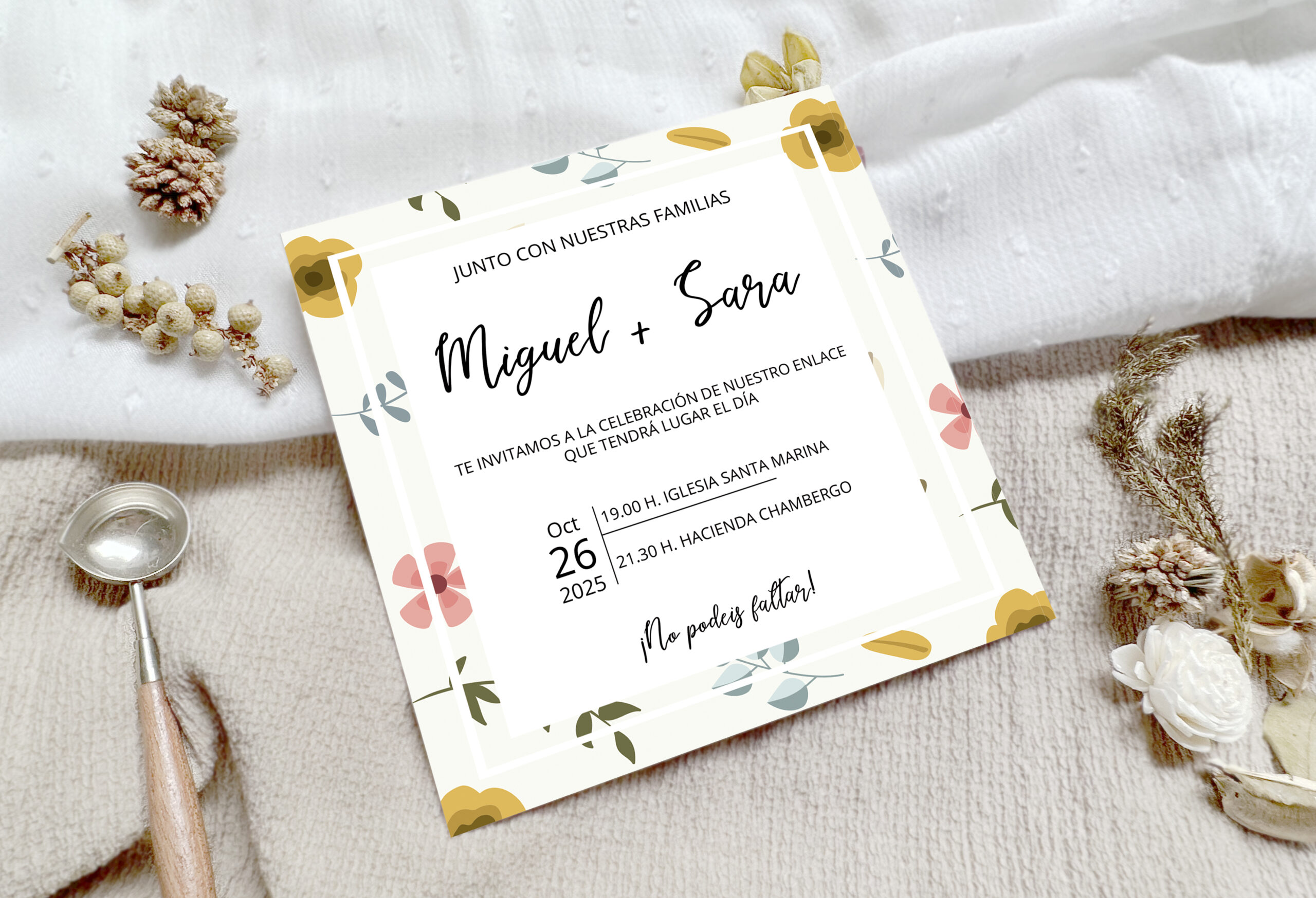 Invitación de Boda Destino Dolce Vita