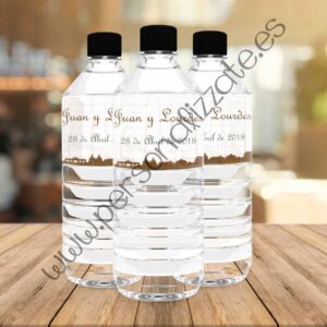 Pegatina para botellas de agua Skyline