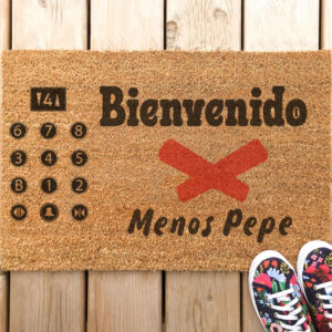 Felpudo Carnaval Bienvenido menos Pepe
