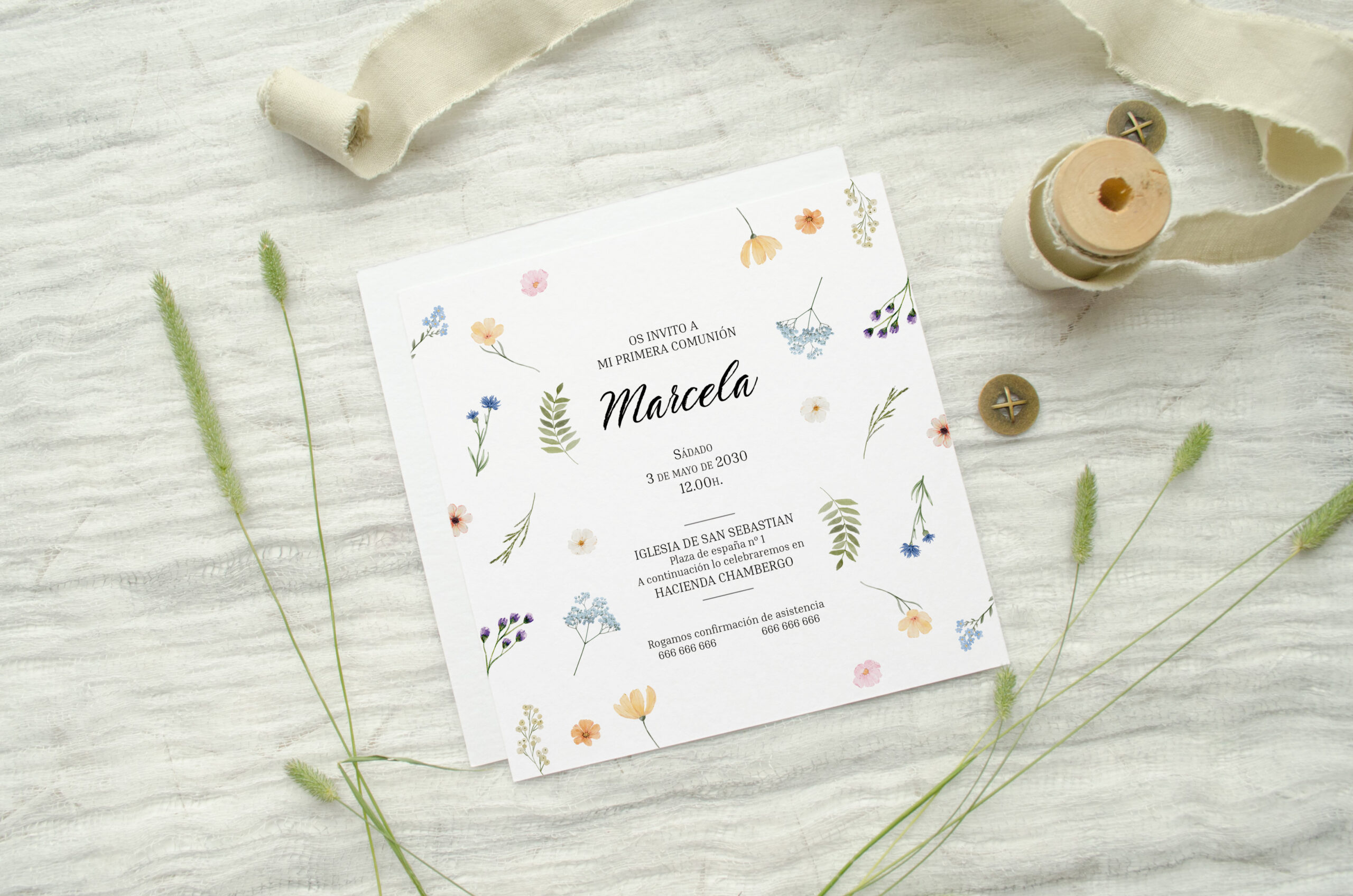 Invitación Comunión Alma Blanca