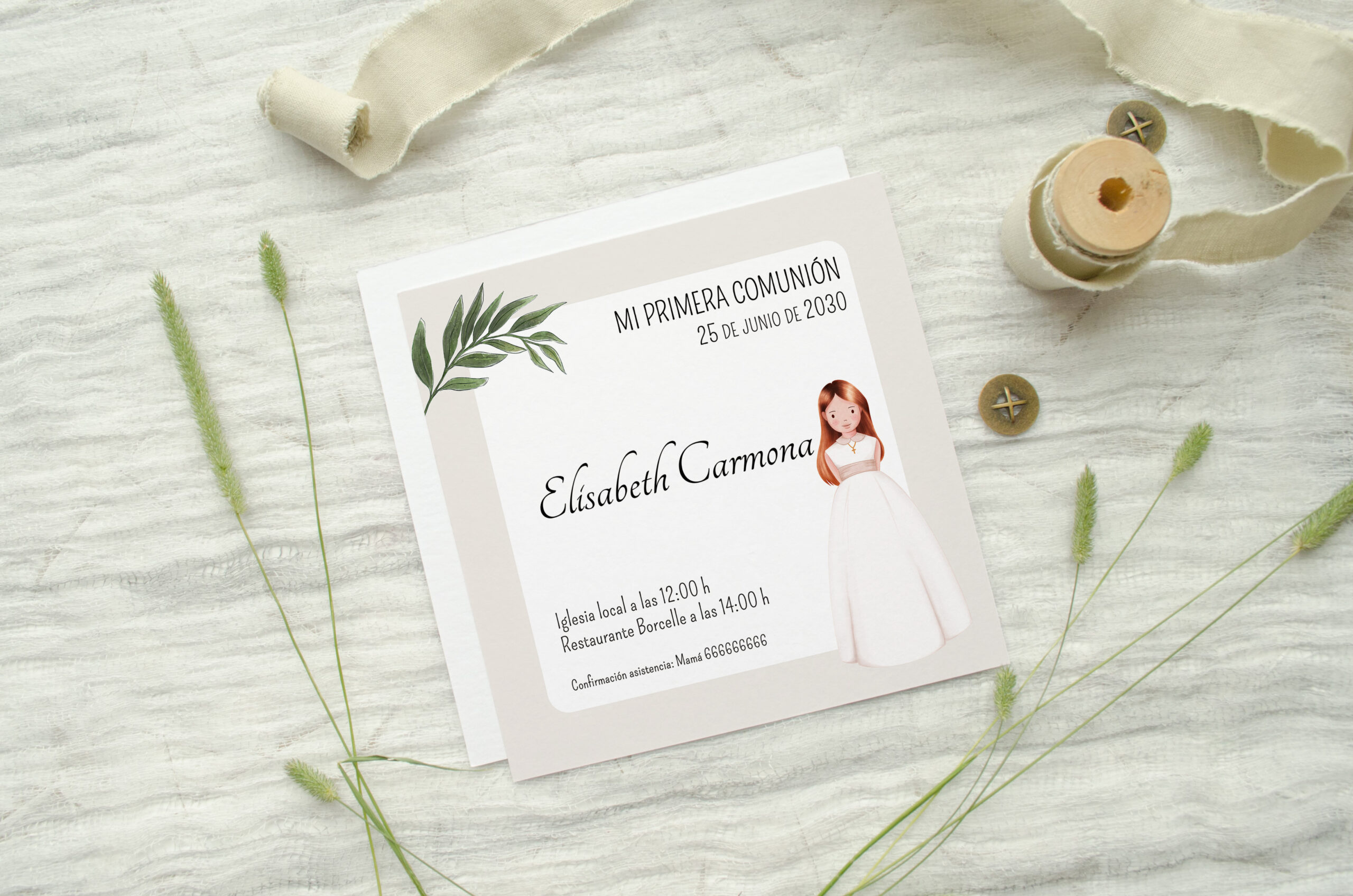 Invitación Comunión Luz y Fe