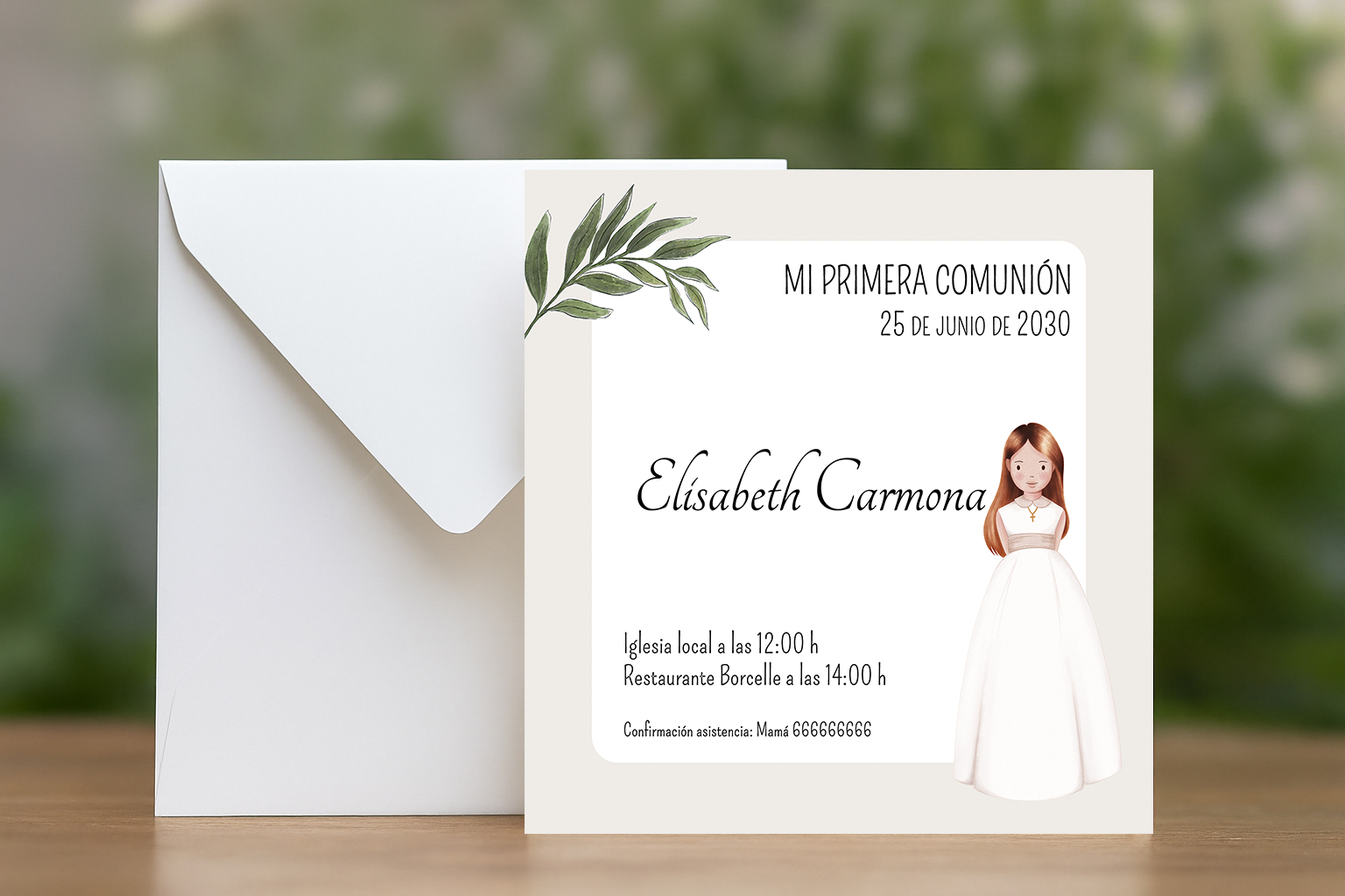 Invitación Comunión Luz y Fe
