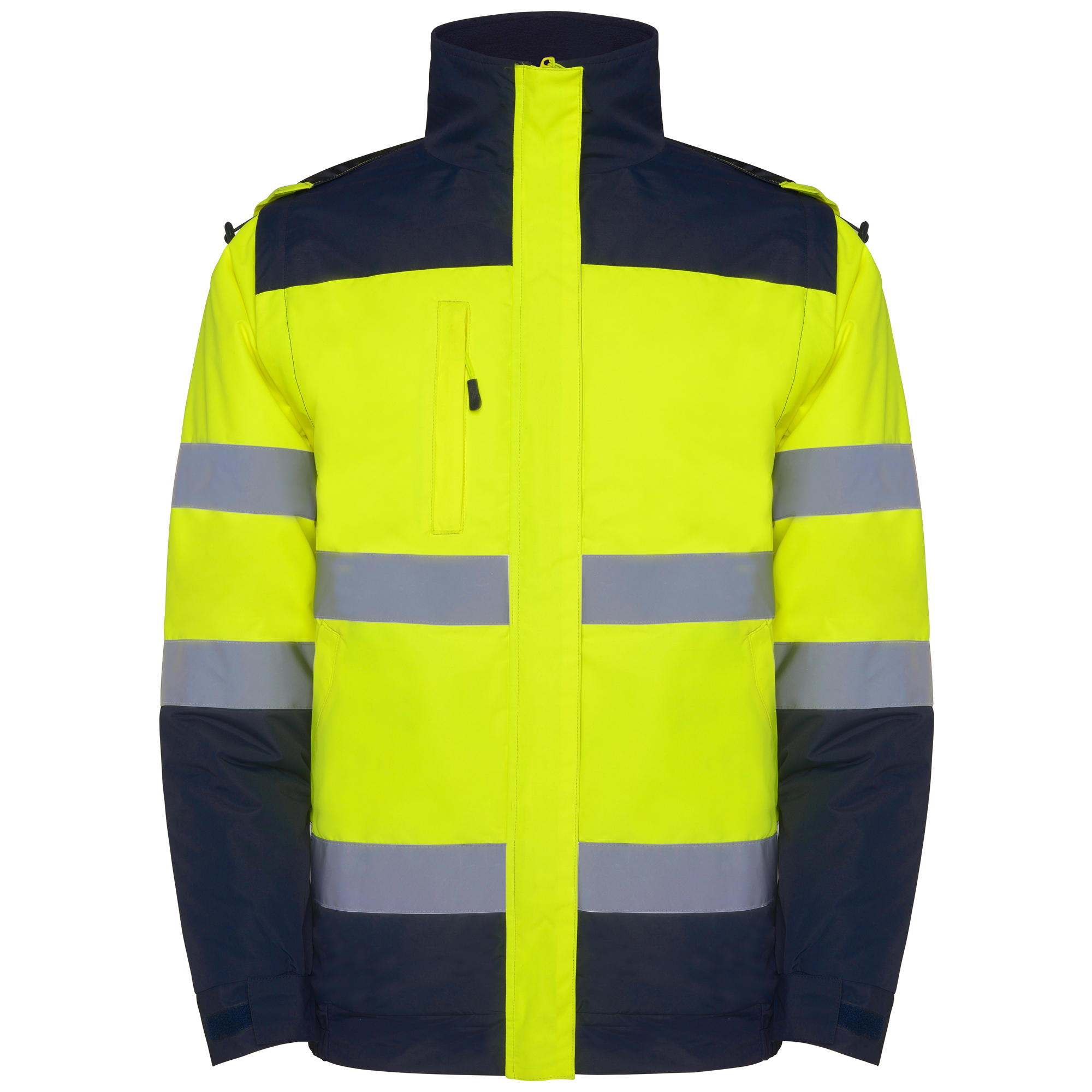 Parka alta visibilidad EPSYLON marino amarillo flúor para empresas