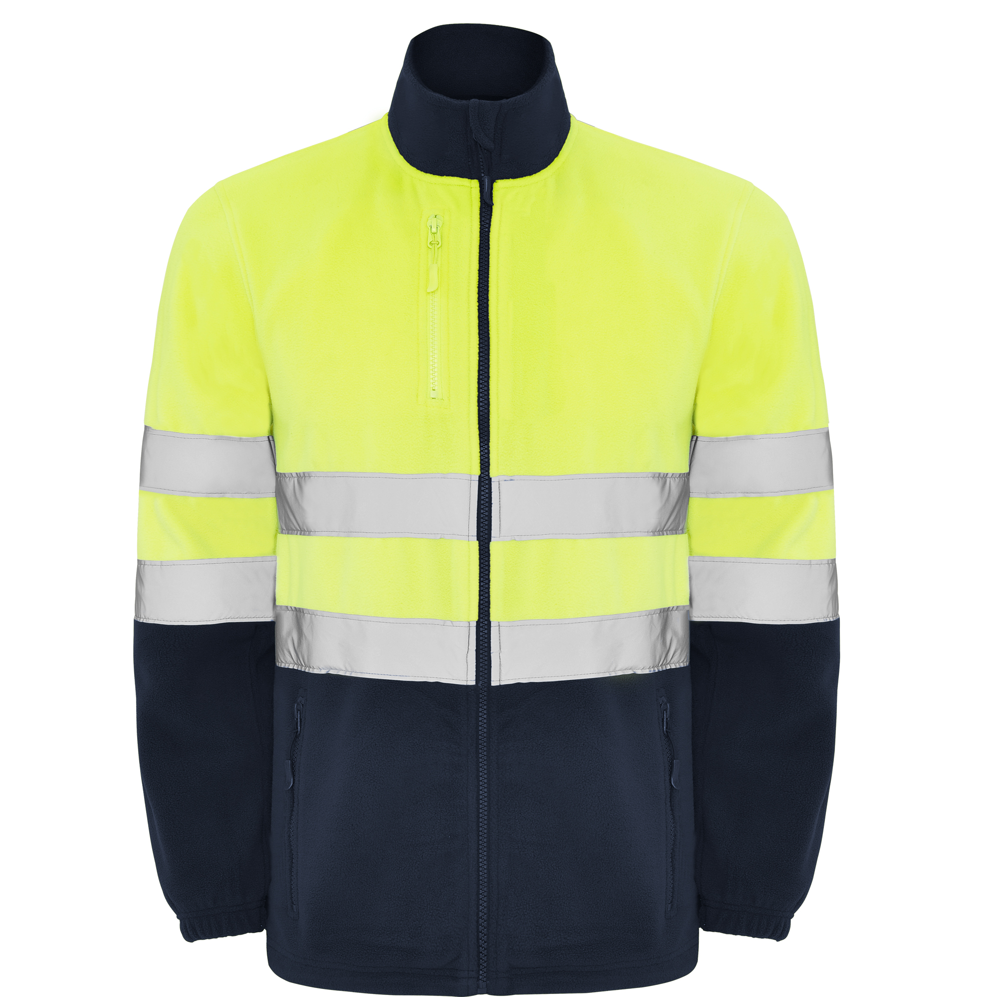 Chaqueta polar alta visibilidad ALTAIR marino amarillo flúor